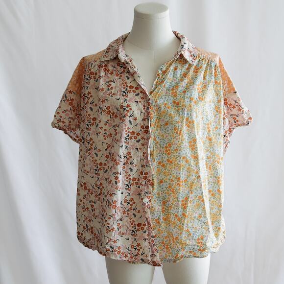 American Eagle cotton Vintage Hawaiian Inspired Floral top size M - Picture 1 of 4